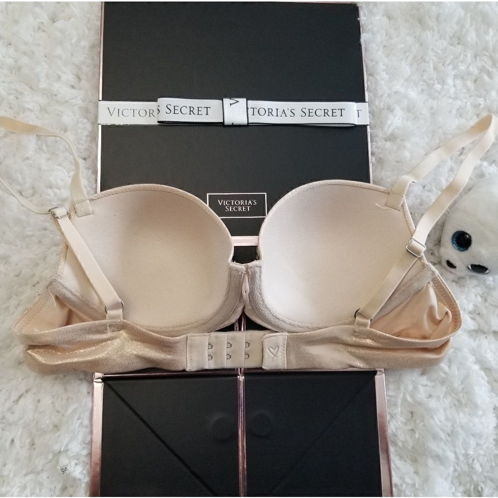 34A Victoria's Secret Rhinestones Beige Bra - Picture 10 of 13